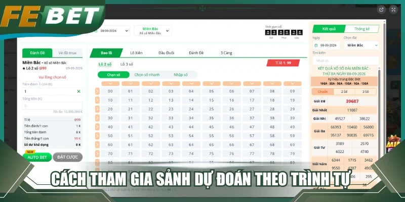 Cách tham gia sảnh dự đoán theo trình tự