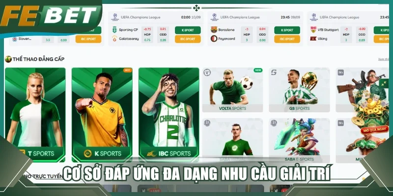 Cơ sở đáp ứng đa dạng nhu cầu giải trí
