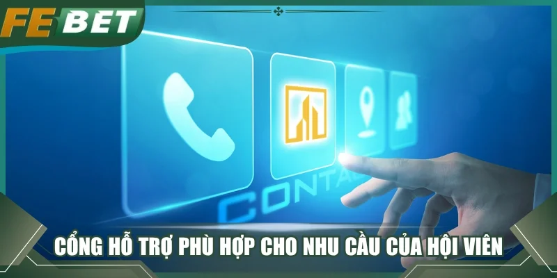 Cổng hỗ trợ phù hợp cho nhu cầu của hội viên