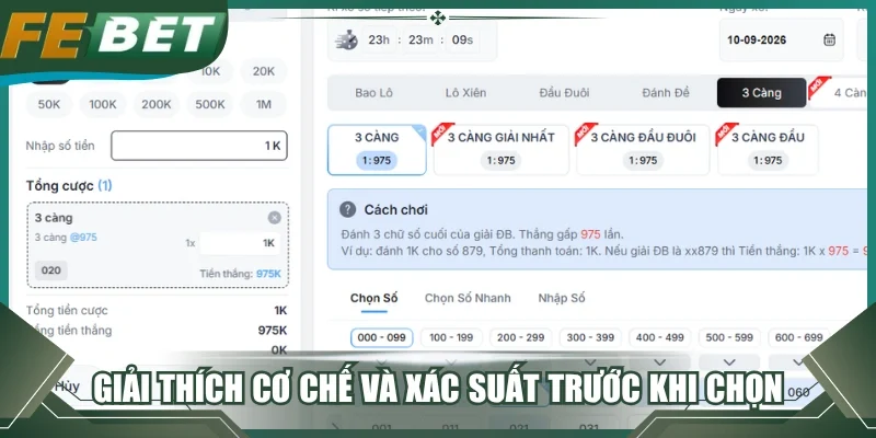 Giải thích cơ chế và xác suất trước khi lựa chọn
