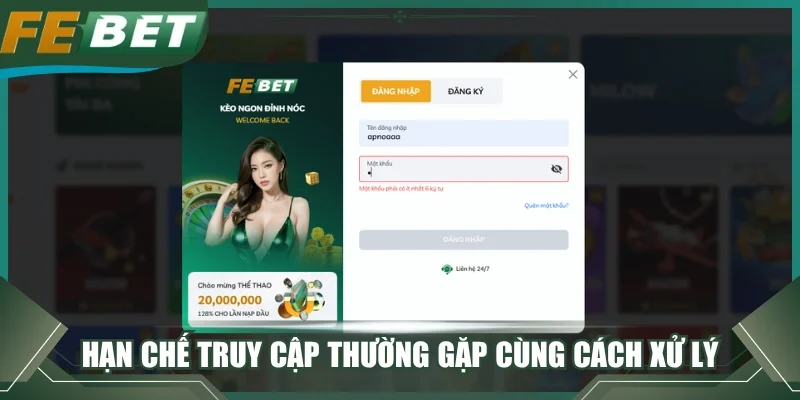Hạn chế truy cập thường gặp cùng cách xử lý