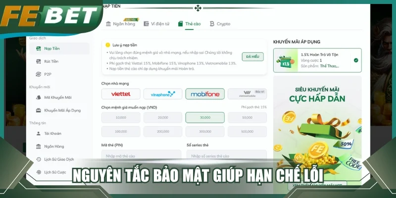Nguyên tắc bảo mật giúp hạn chế lỗi