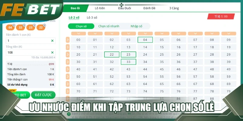 Ưu nhược điểm khi tập trung vào một lựa chọn số lẻ