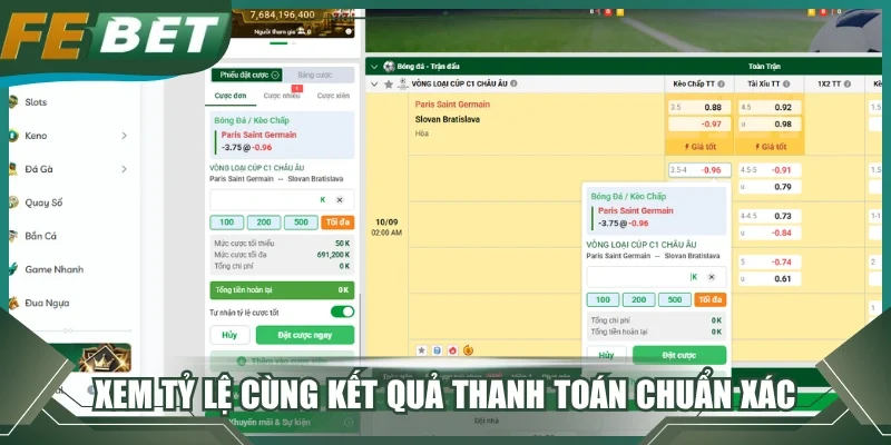 Xem tỷ lệ cùng kết quả thanh toán chuẩn xác nhất